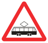 Liiklusmärk 131 - Ristumine trammiteega