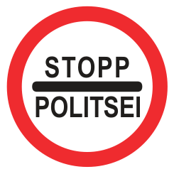 Liiklusmärk 336a - Politseikontroll