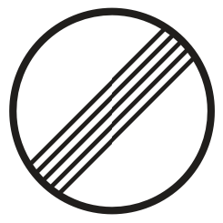 Liiklusmärk 376 - Piirangute lõpp