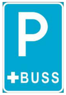 Liiklusmärk 575b - Parkla bussidele