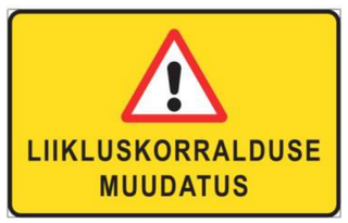 Liiklusmärk 594 - Liikluskorralduse muudatus