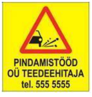 Liiklusmärk 595c - Teetööde teave